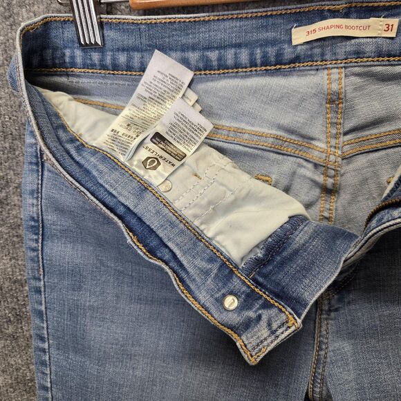 Levi's 315 Shaping Bootcut Jeans Womens 31 Light Wash Stretch Denim Minimalist - Picture 9 of 15